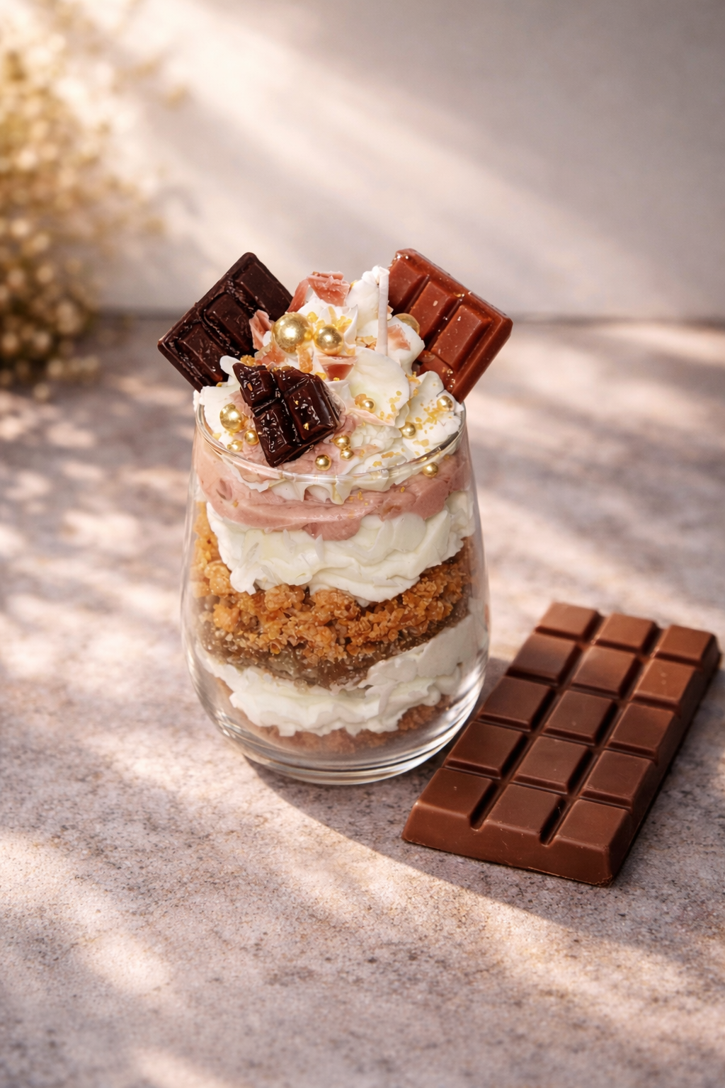 شمعة طبقات الشوكولاتة 