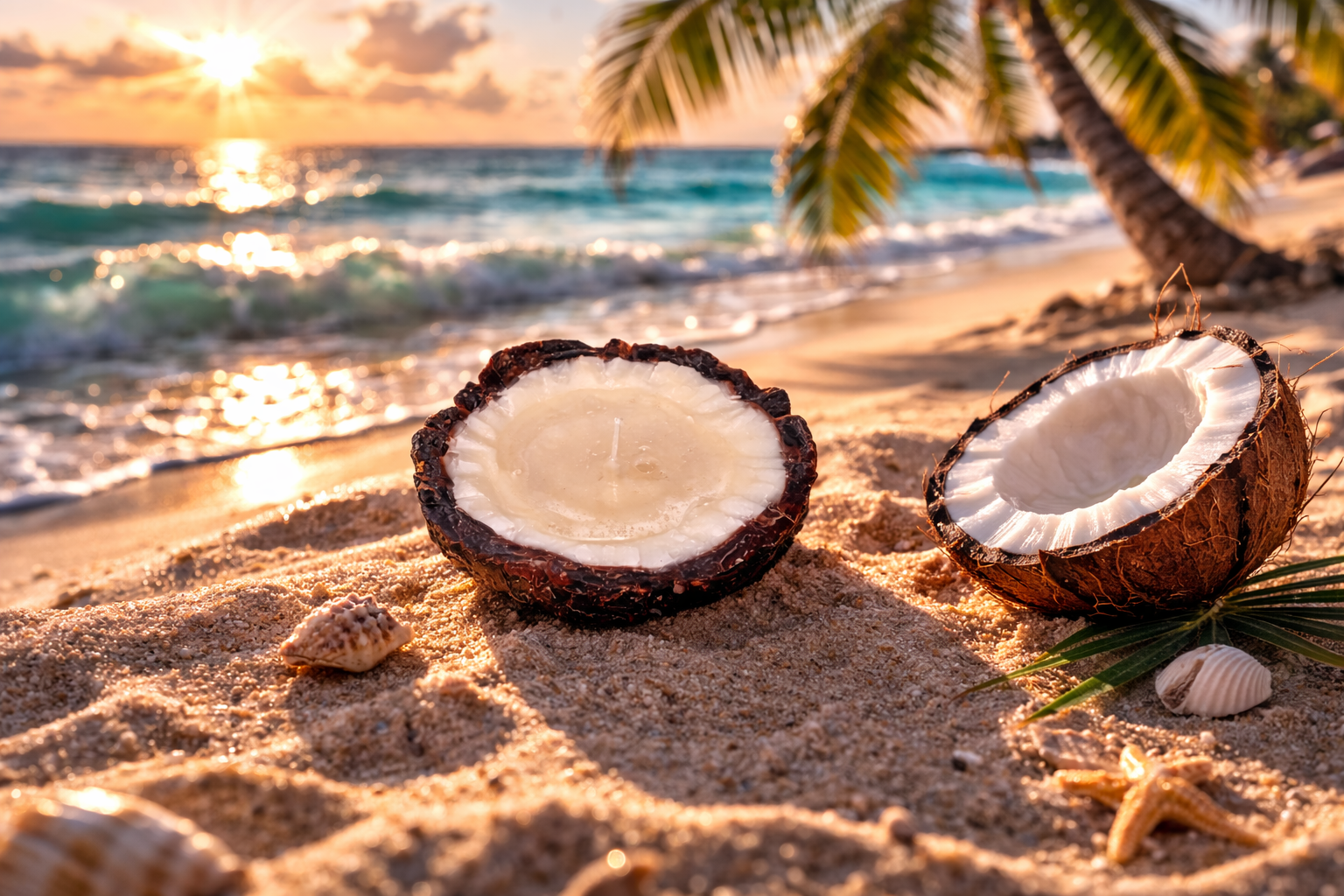 coconut beach candle