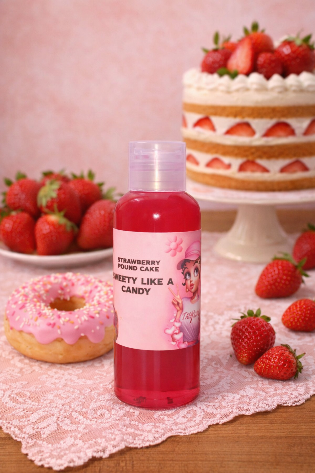 زيت ستروبري باوند كيك