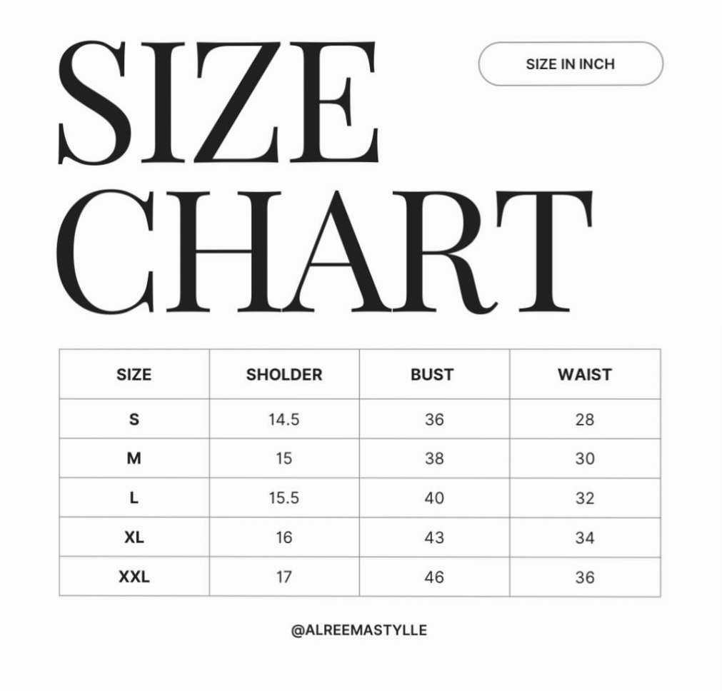 دليل المقاسات